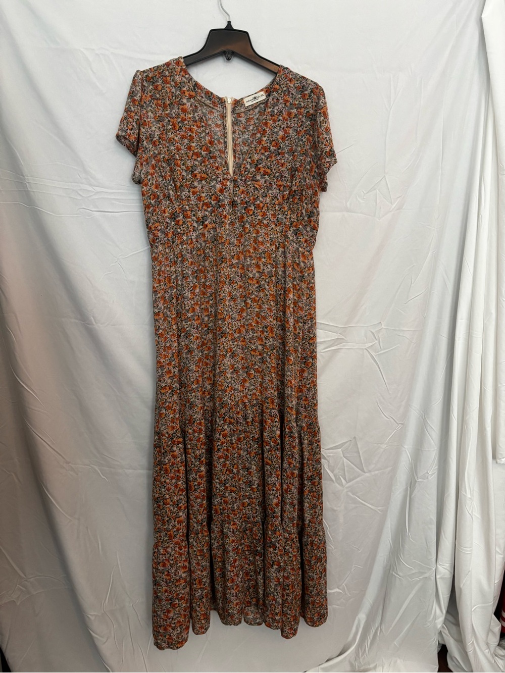 Natural Life Floral Maxi Dress - Brown Multi